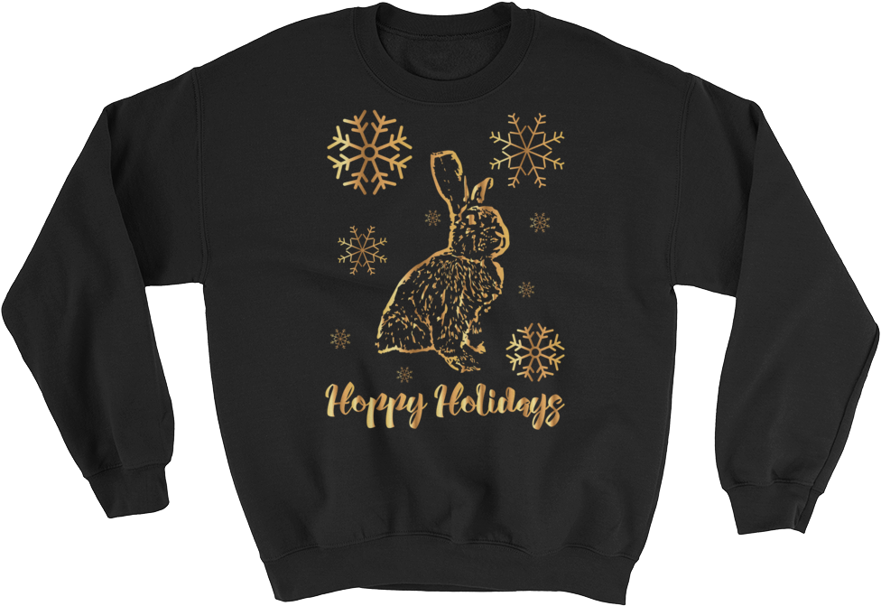 Gold Bunny Rabbit Snowflakes - Bella Croptop & Sweatshirt - Erykah Badu, Solange, (1000x1000), Png Download