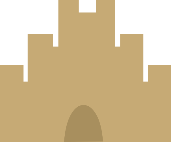 Plain Sand Castle Clip Art - Plain Castle (600x498), Png Download