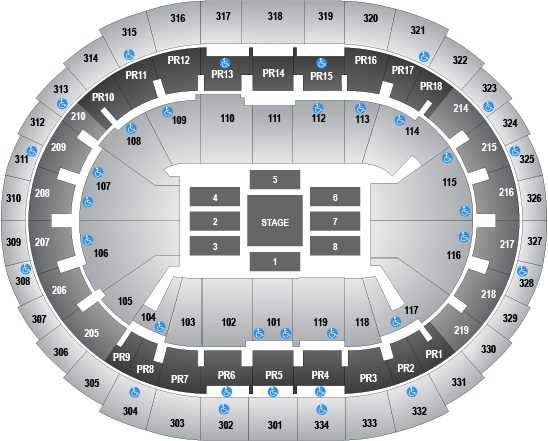 Basketball, Hockey, Concerts - Staples Center Seating P1 (548x441), Png Download
