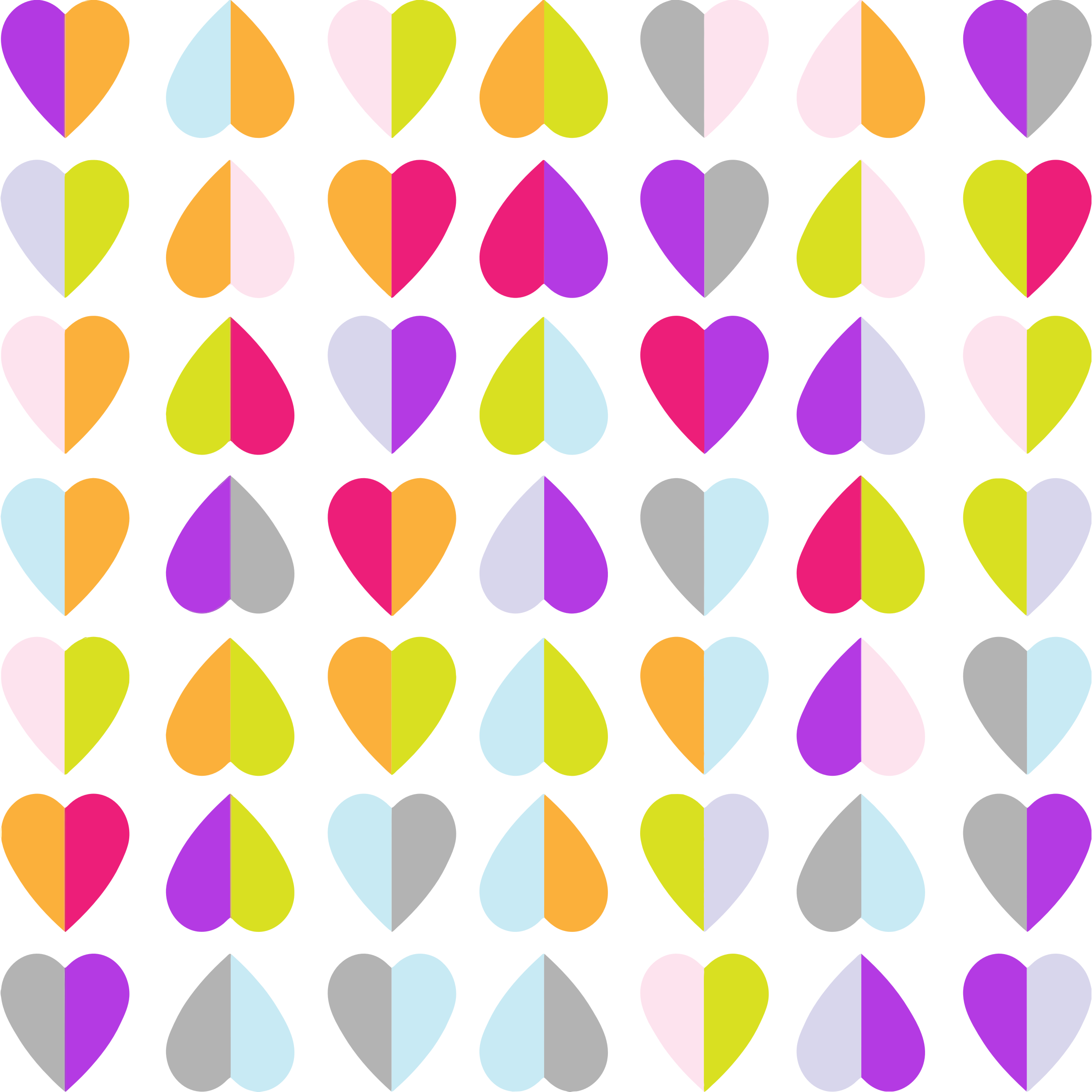 Colorful Hearts Pattern Wallpaper Jpg Library Download - Colored Love Hearts Shower Curtain (2400x2400), Png Download