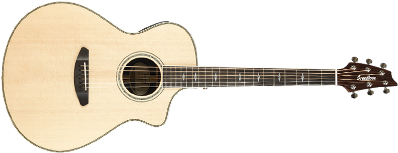 Breedlove Stage Concert Ce Sitka-indian Rosewood - Guild Starfire Ii Bass Flamed Maple (890x310), Png Download