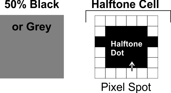 When The Image Is Raster Processed Each Halftone Cell - Knowledge Space (570x312), Png Download