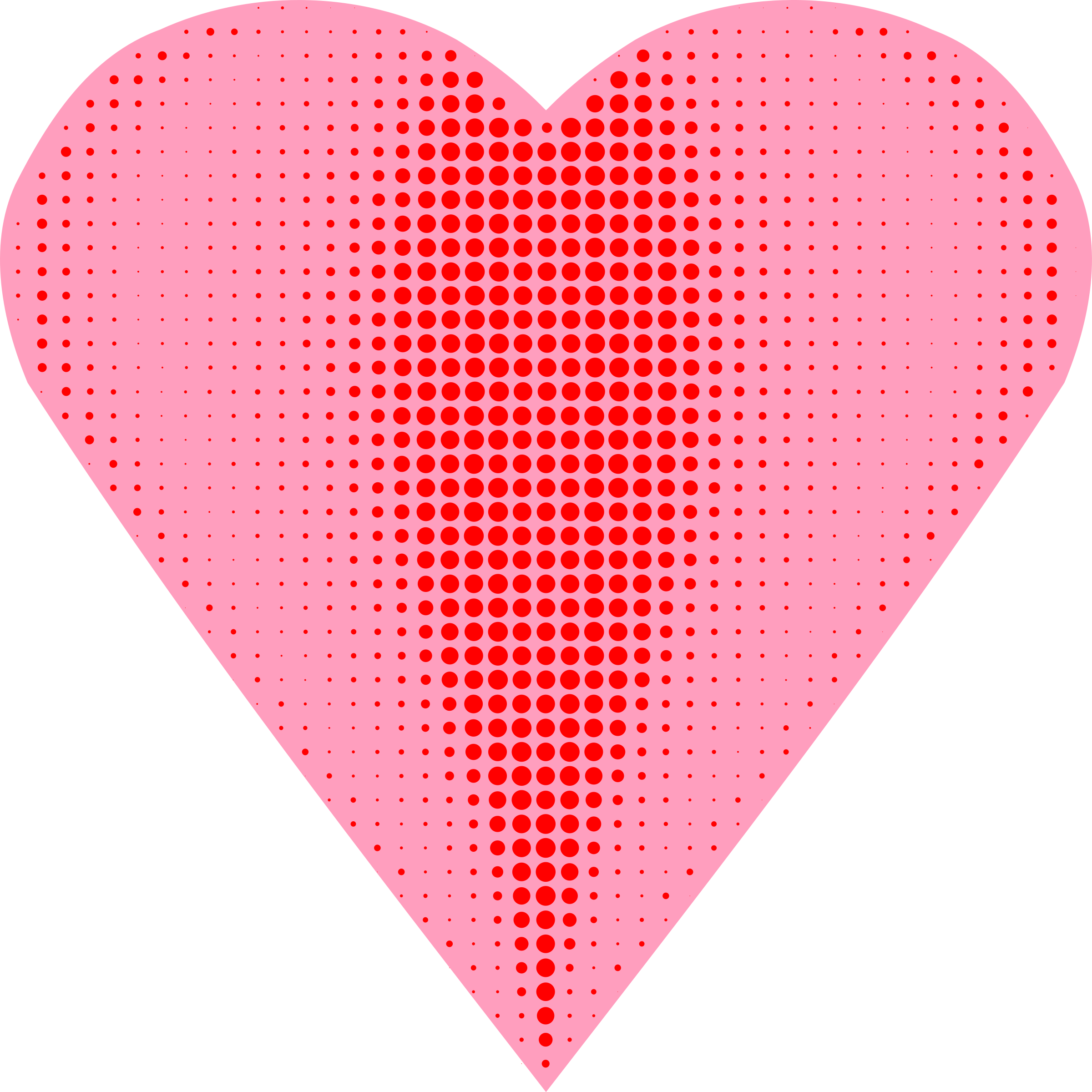 Clipart - Heart Halftone - Halftone (800x800), Png Download
