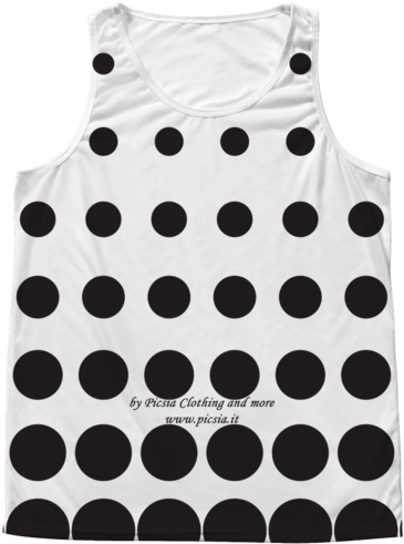 Halftone Design Graphic Printed All Over Print Tank - Clothing (600x600), Png Download