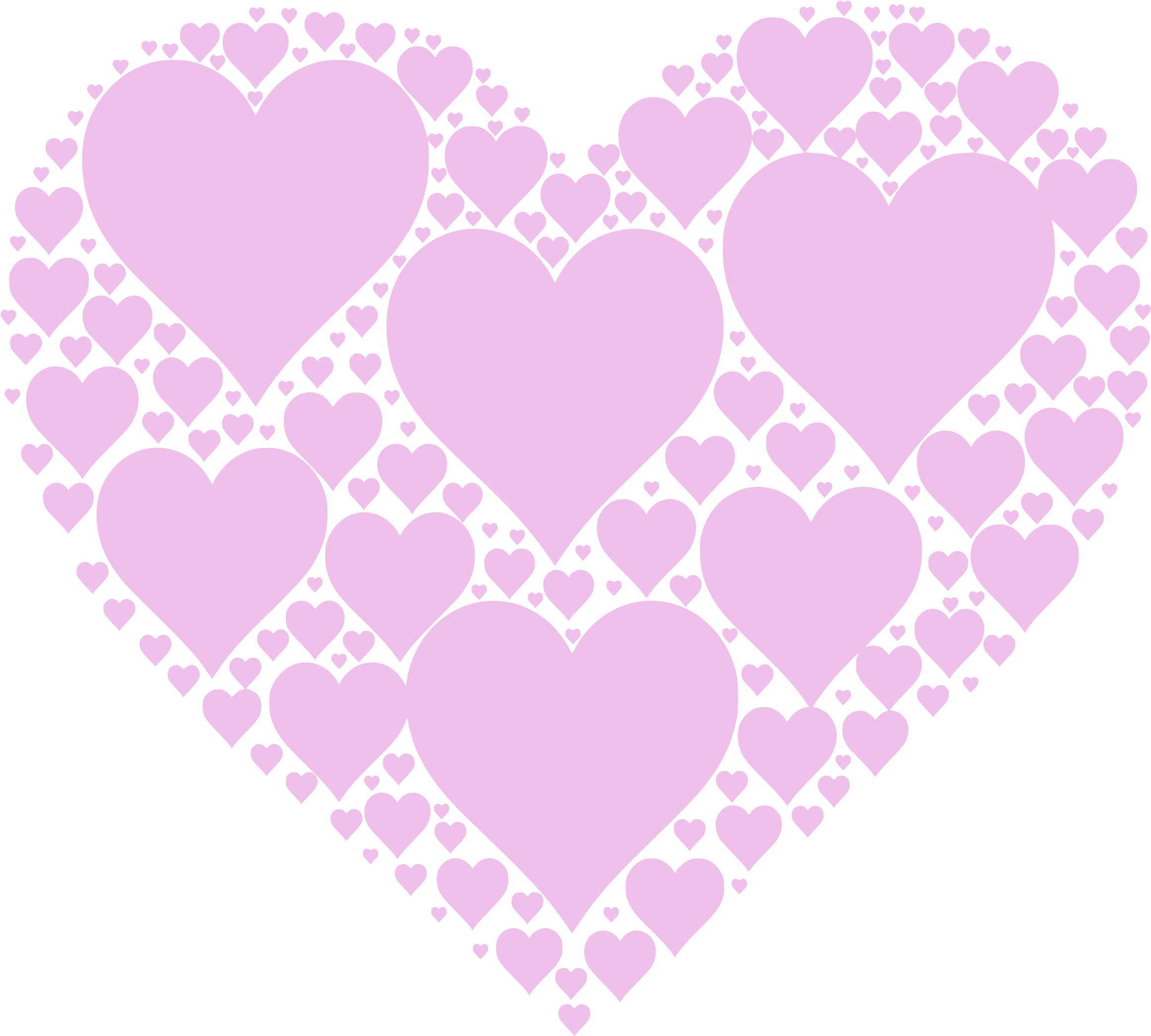 This Free Icons Png Design Of Hearts In Heart (2400x2162), Png Download