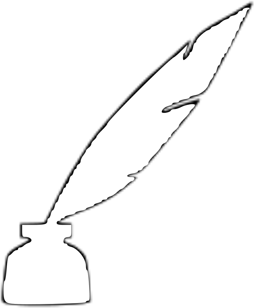 Quill And Ink Contour - Ink (1024x1024), Png Download