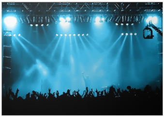 Cheering Crowd At Concert, Musicians On The Stage Poster - Epic Stage Journal [book] (400x400), Png Download