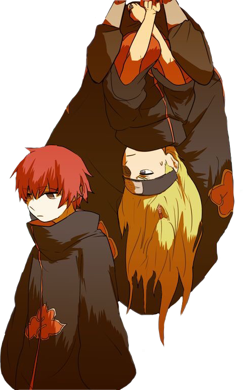 #deidara #sasori #sasodei #naruto #freetoedit - Naruto Akatsuki Sasori And Deidara (483x774), Png Download