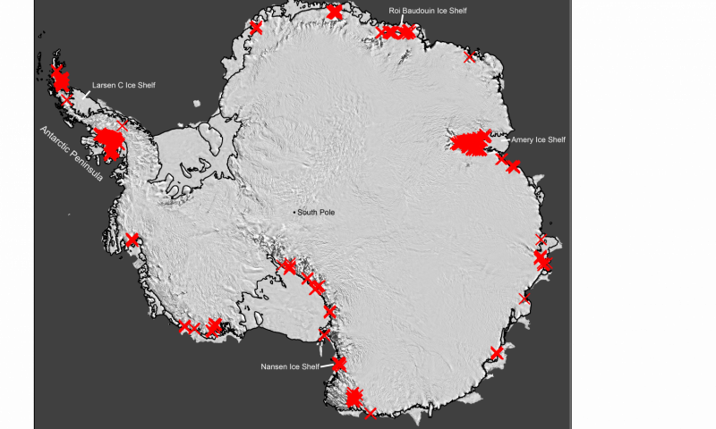 Major Rivers In Antarctica (800x480), Png Download