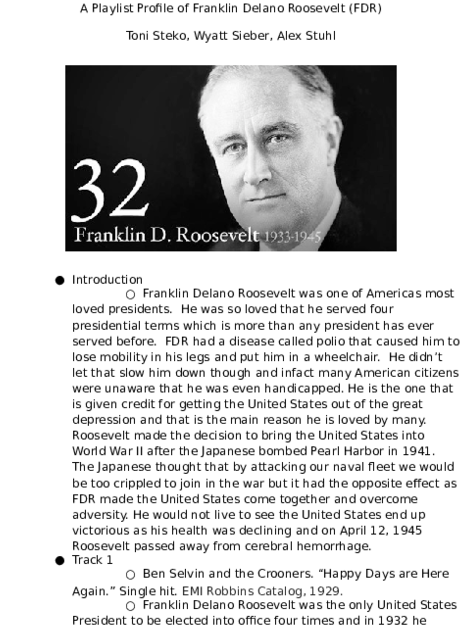 Docx - Franklin D Roosevelt (600x776), Png Download
