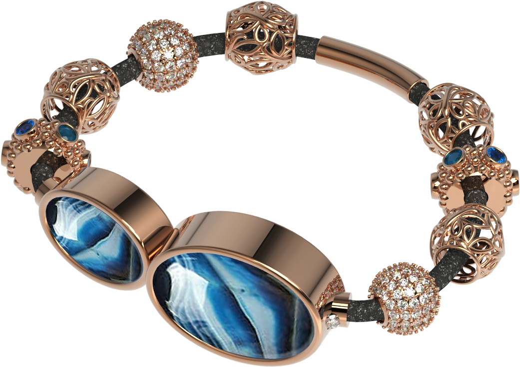 Customizable Smart Bracelet - Smart Jewelry Bracelet (1081x780), Png Download