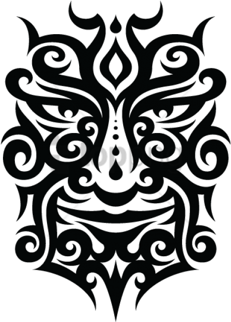 Free Png Color Tattoo Png Png Image With Transparent - Tribal Face Tattoo Png (480x667), Png Download