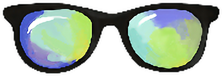 Svg Freeuse Download Summer Sunglasses Rainbow Hipsterstyle - Reflection (1040x668), Png Download