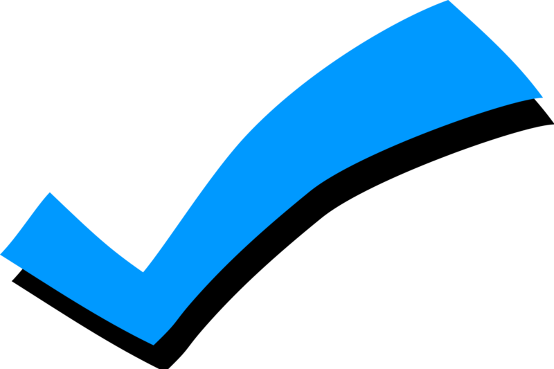 Free Check Mark Transparent Background Clipart Hd Images - Blue Check Mark Transparent Gif (800x533), Png Download