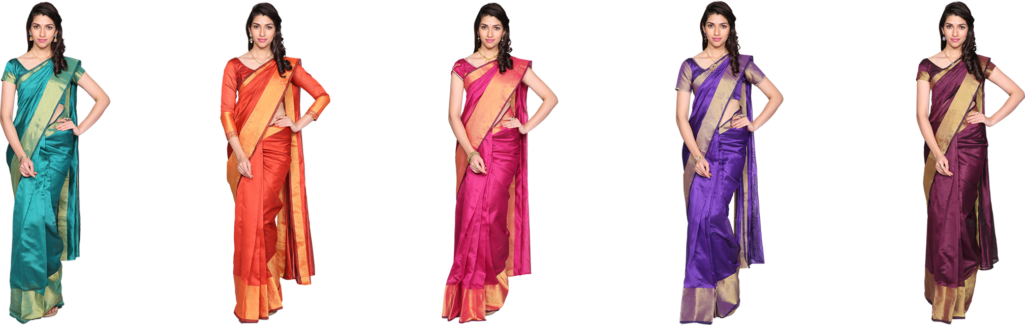 Madhuri 5 Cotton Silk Saree - Sari (2017x640), Png Download