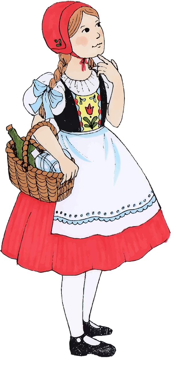 Riding Hood, - Red Riding Hood Png (640x1280), Png Download