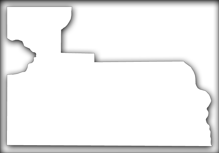 A Map Of Orange With An Outer Shadow Box Around The - Silhouette (768x536), Png Download