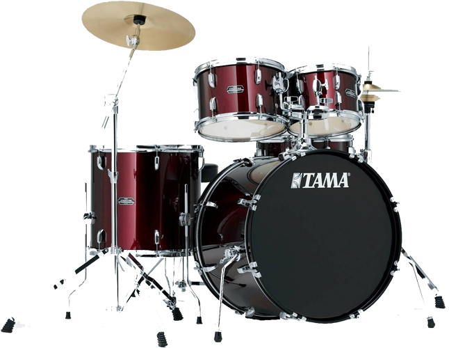 Tama Drum Png Pic - Black Tama Drum Set (666x518), Png Download