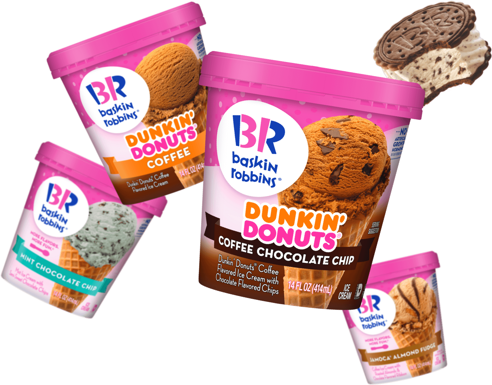 Boardwalk Frozen Treats - Dunkin Donuts (2684x1532), Png Download