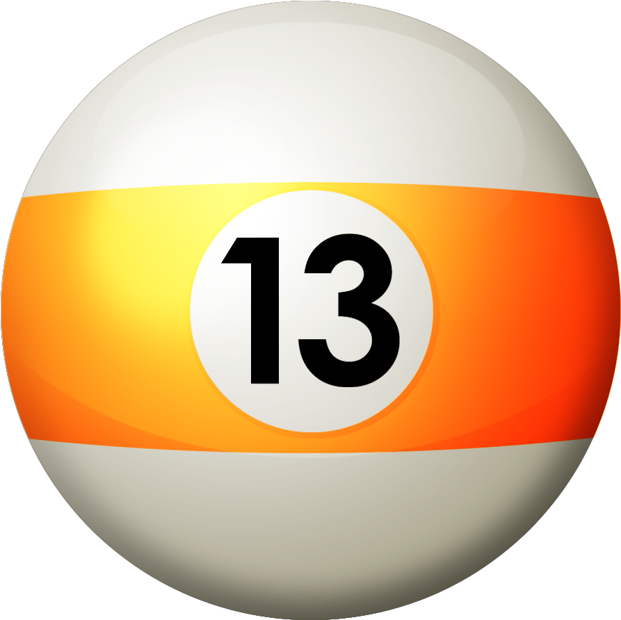 13 Ball Photo 13 Ball Real - 13 Pool Ball Png (900x900), Png Download