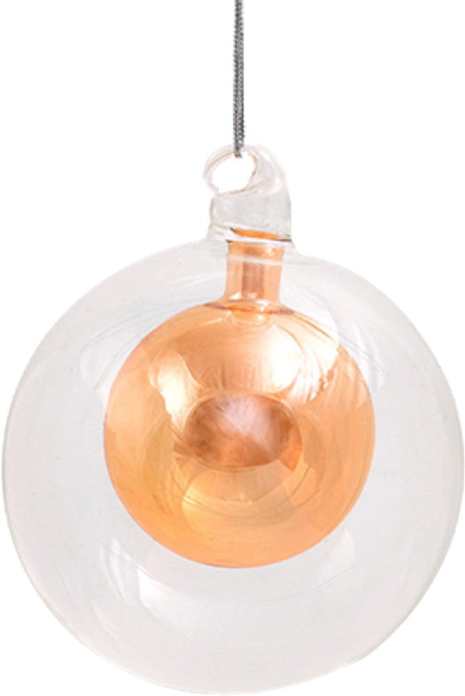 Download Christmas Balls Clear/gold M Incandescent Light Bulb Full
