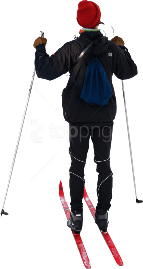 Free Png On Cross Country Skis Png Images Transparent - People Skiing Png (480x897), Png Download
