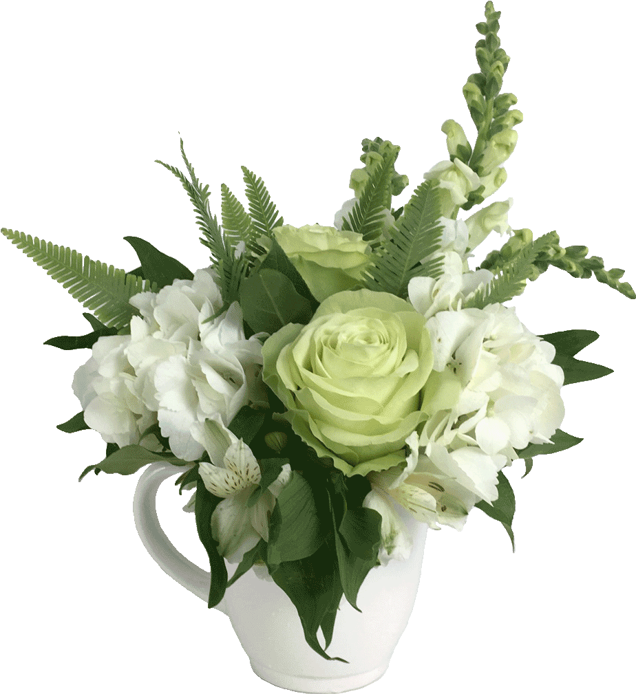 Green Tea Bouquet - Garden Roses (1024x1024), Png Download