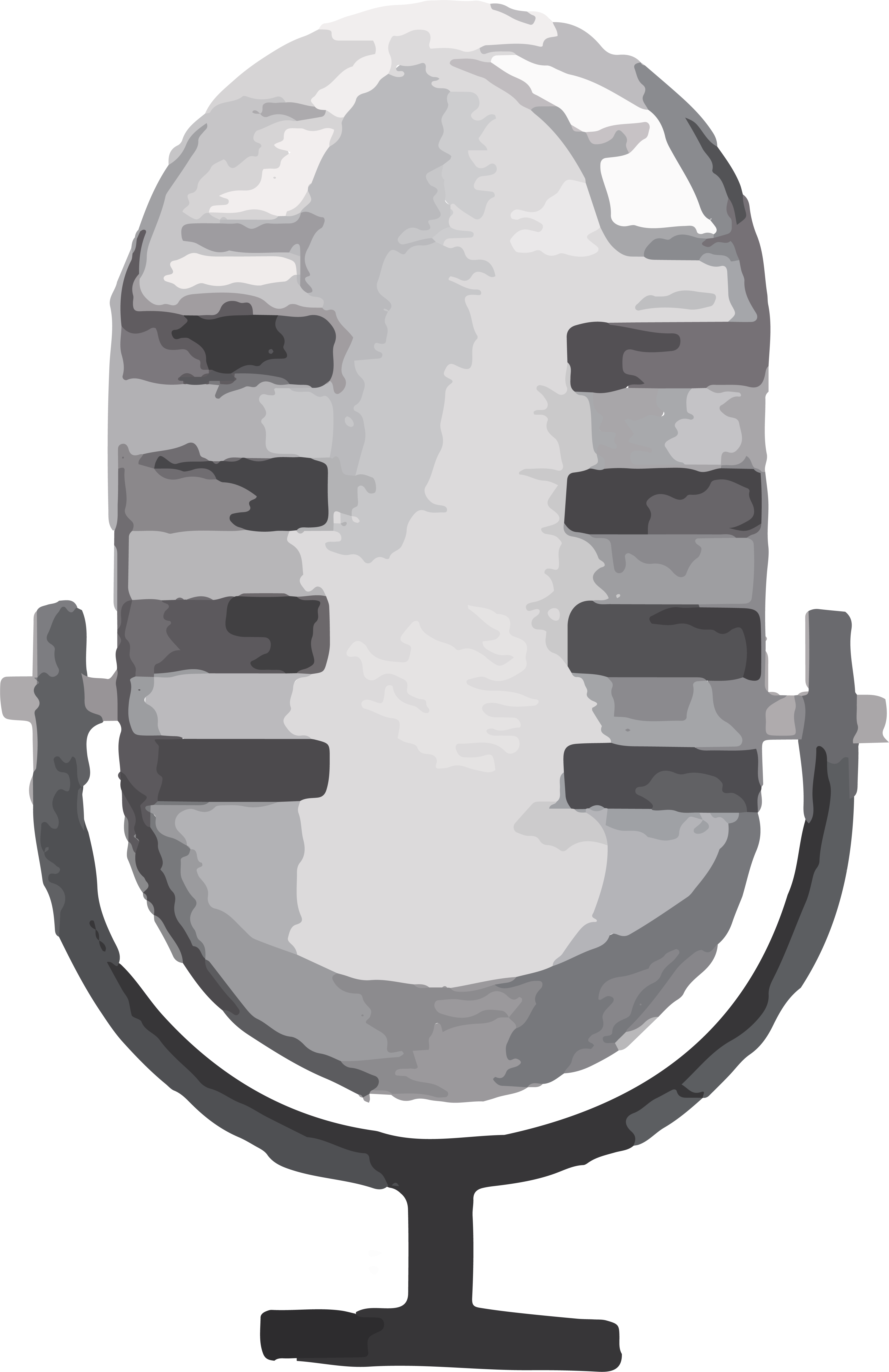 Microphone Clipart Painting - Microphone Watercolor (4120x6358), Png Download