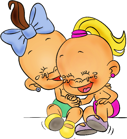 Dory Clipart Animated Baby - Funny Boy And Girl Cartoon Art (600x600), Png Download