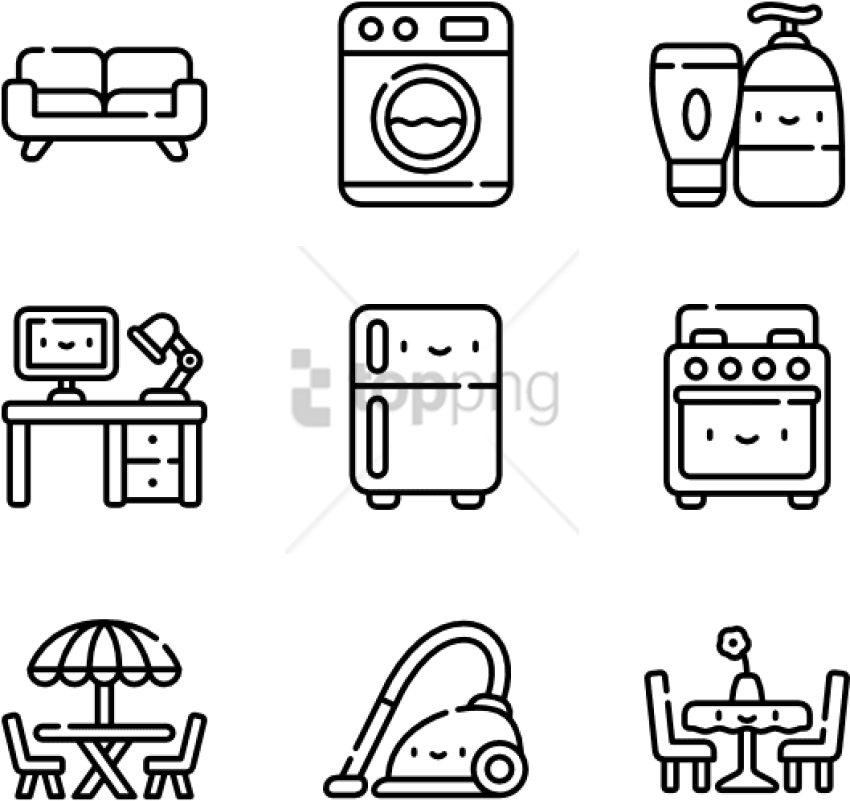Free Png Home & Living 50 Icons - Payment Mode Icon (850x801), Png Download