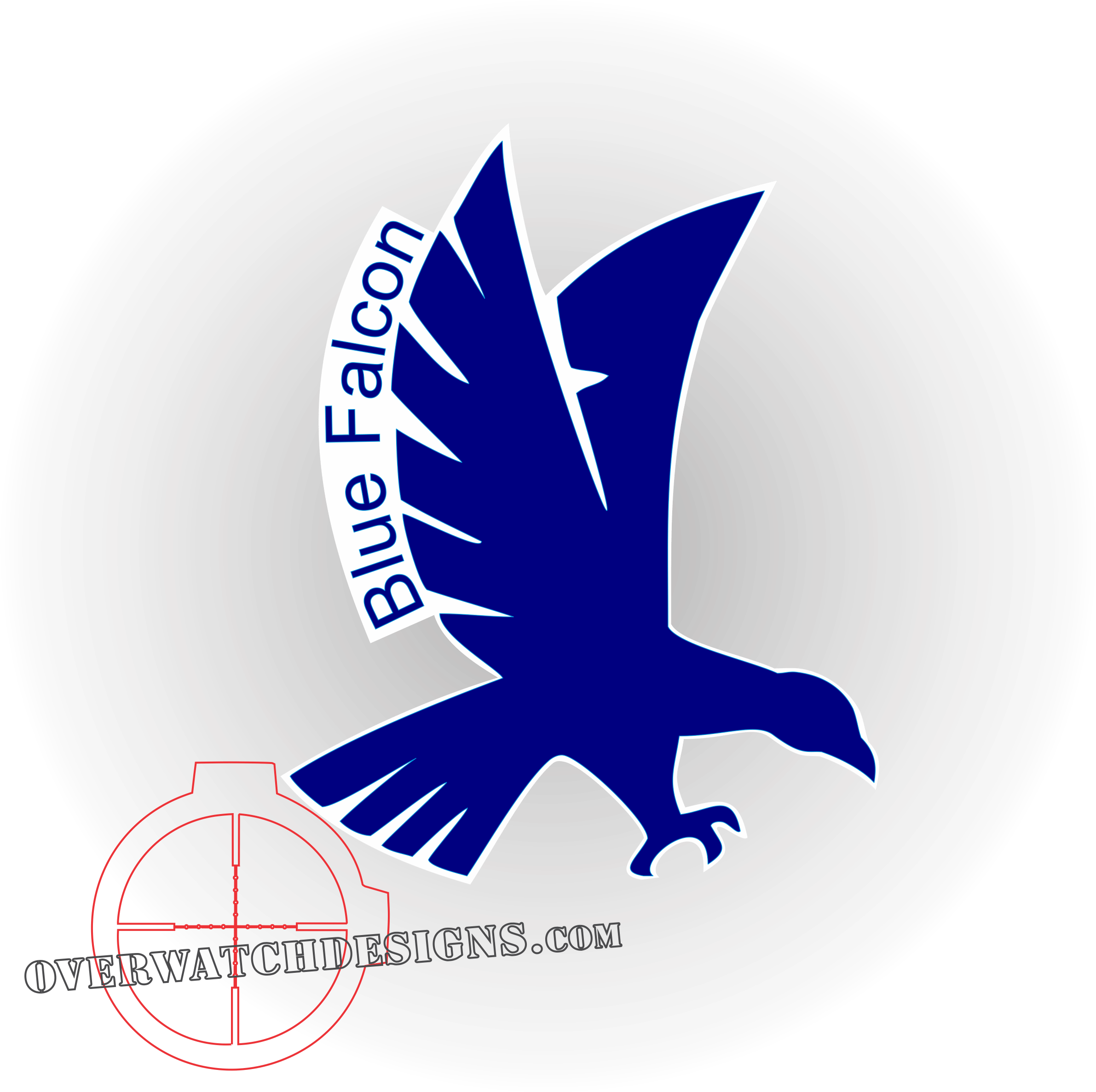 Blue Falcon Sticker Archives Overwatch Designs Png - Falcon (2401x2393), Png Download