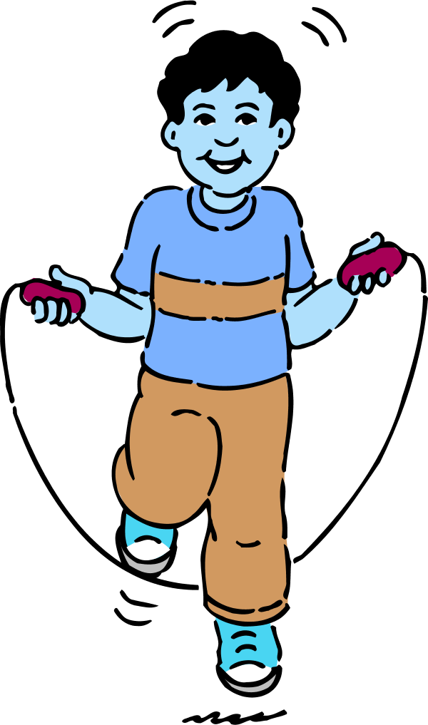 Young Boy Jumping Rope Sport Exercise - Kid Jumping Rope (600x1017), Png Download
