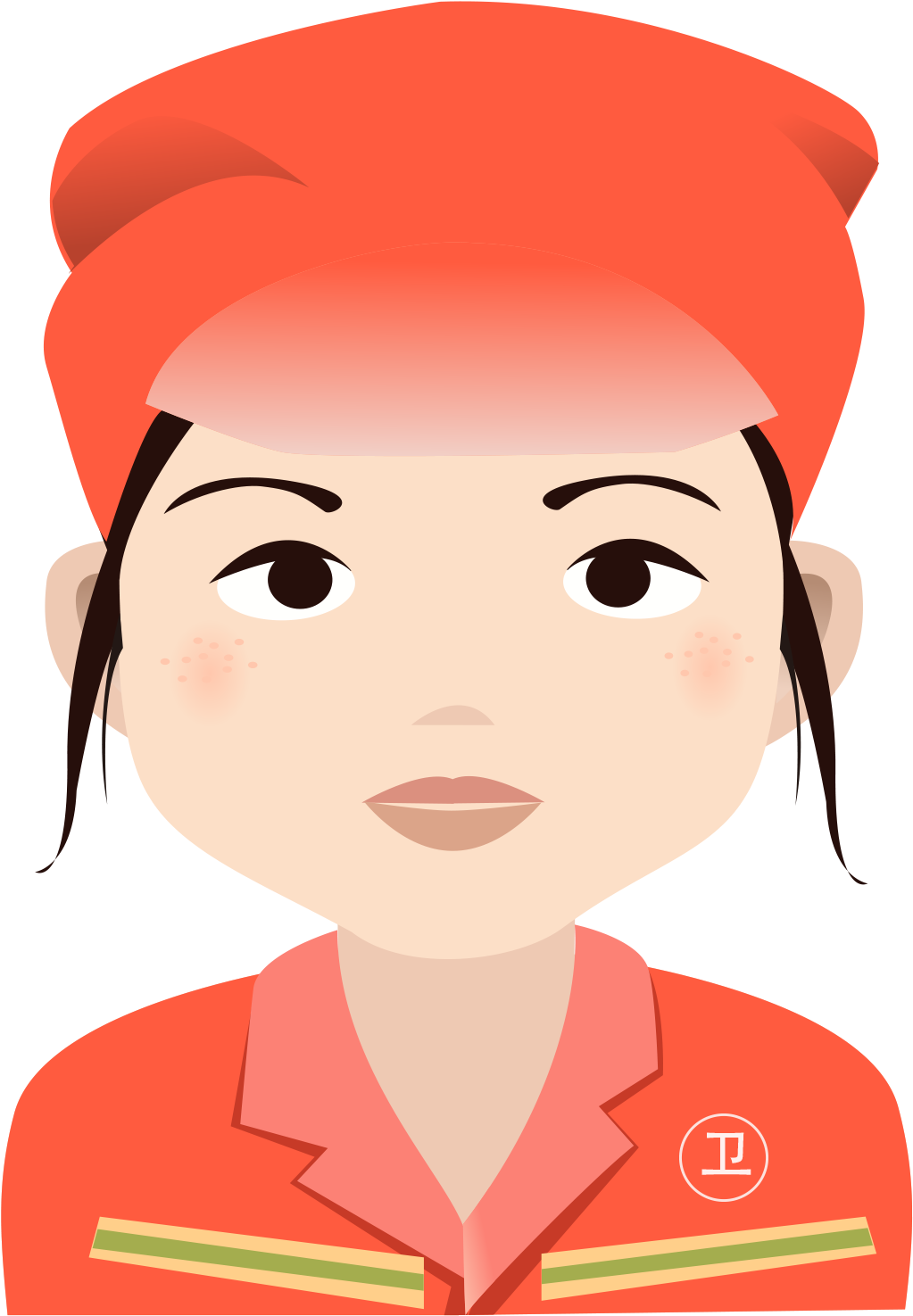 Flat Wind Portrait Character Avatar Png And Psd - Cartoon (2000x2000), Png Download