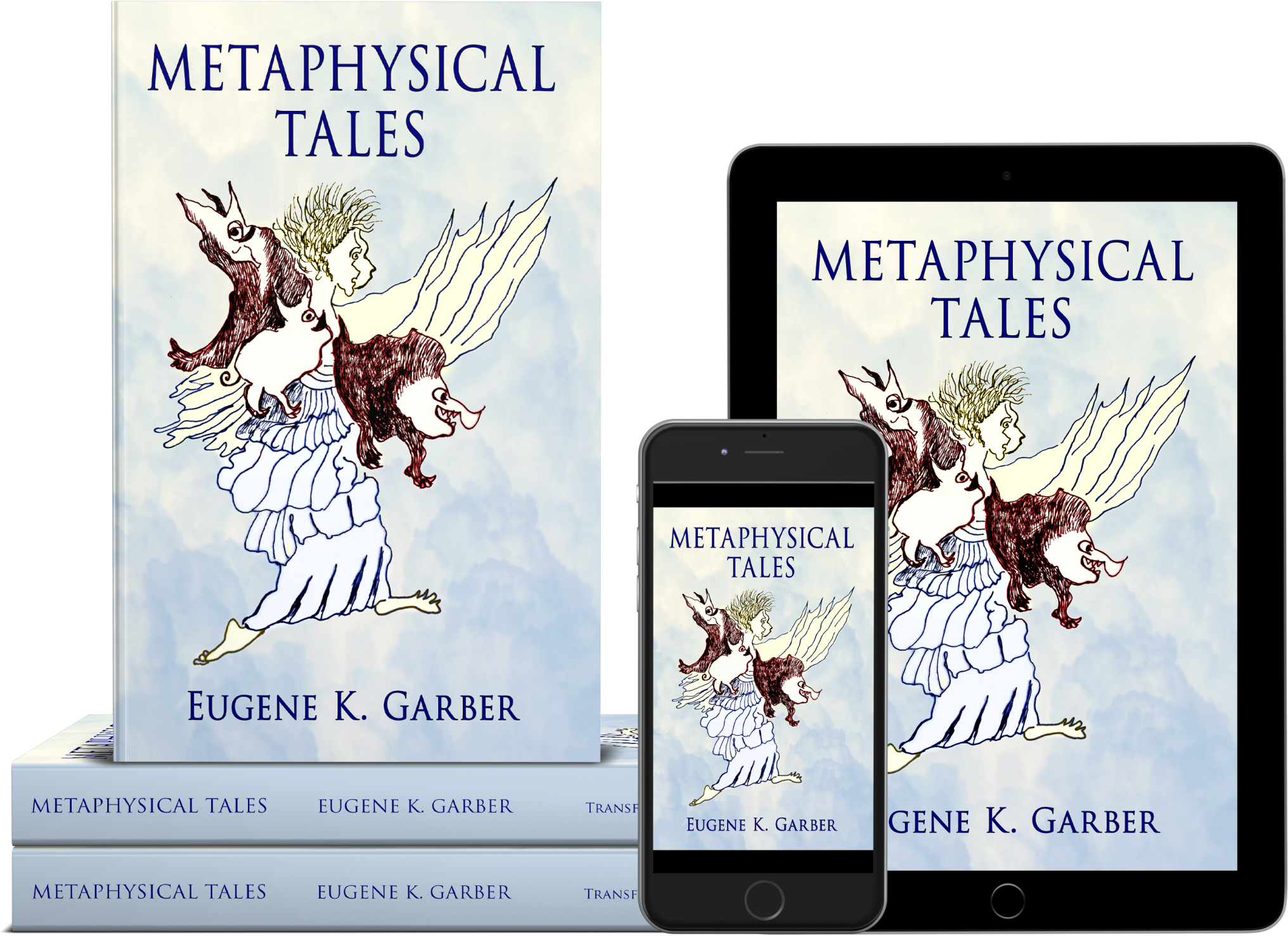 Metaphysical Tales Book, Ipad, And Iphone Mockup, Cropped - Smartphone (2048x1506), Png Download