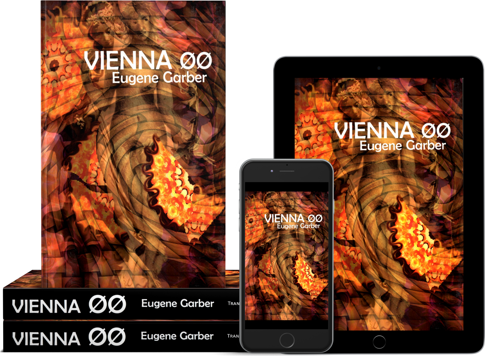 Vienna Book, Ipad, And Iphone Mockup, Cropped - Graphic Design (2048x1508), Png Download