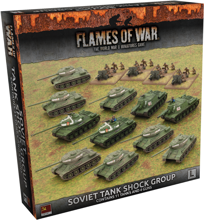 Soviet Tank Shock Group - German Panzer Flames Of War (690x741), Png Download