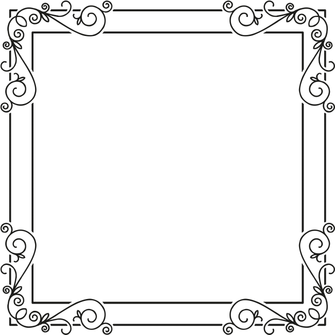 Ornament Frame - Line Art (866x650), Png Download