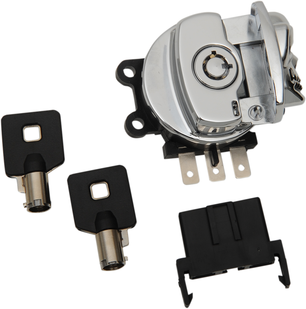 Drag Specialties Chrome Skull Ignition Switch For 99-11 - Softail (1070x1080), Png Download