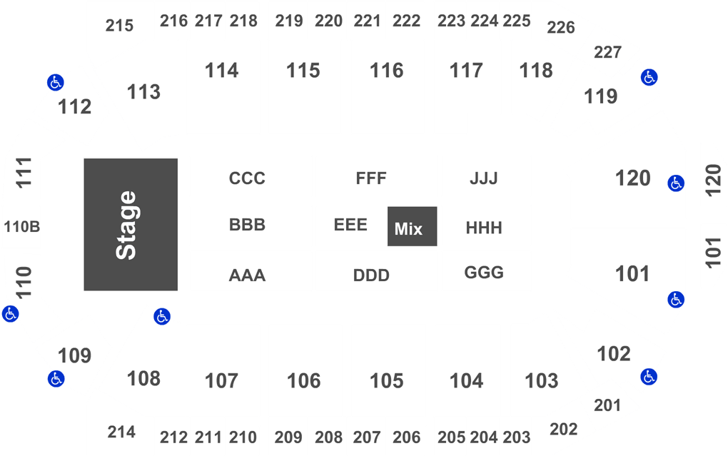 Event Info - Center Seating Chart (1050x700), Png Download