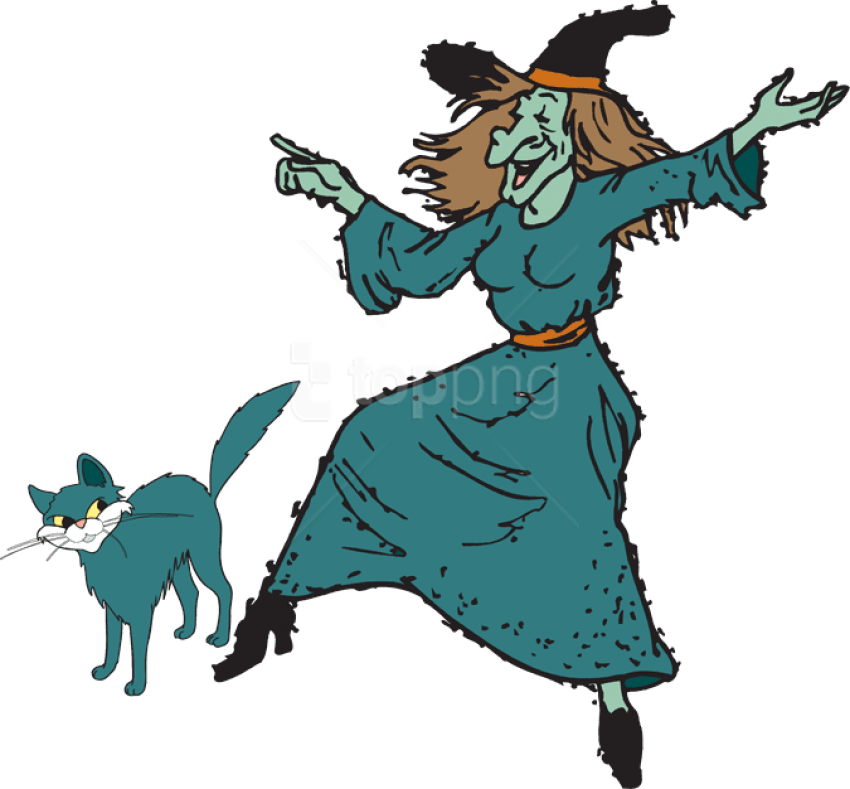 Free Png Download Fun Halloween Witch Kid 2 Clipart - Witch Clipart Transparent (850x789), Png Download