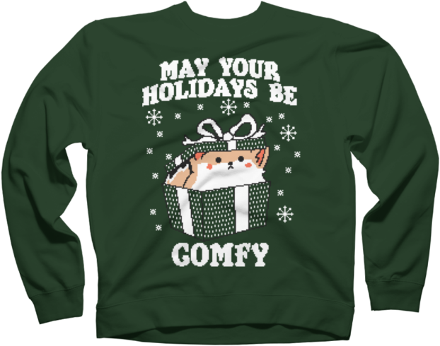 Comfy Temmie Gift Holiday Sweater - Extended Dream Team Merch (650x650), Png Download
