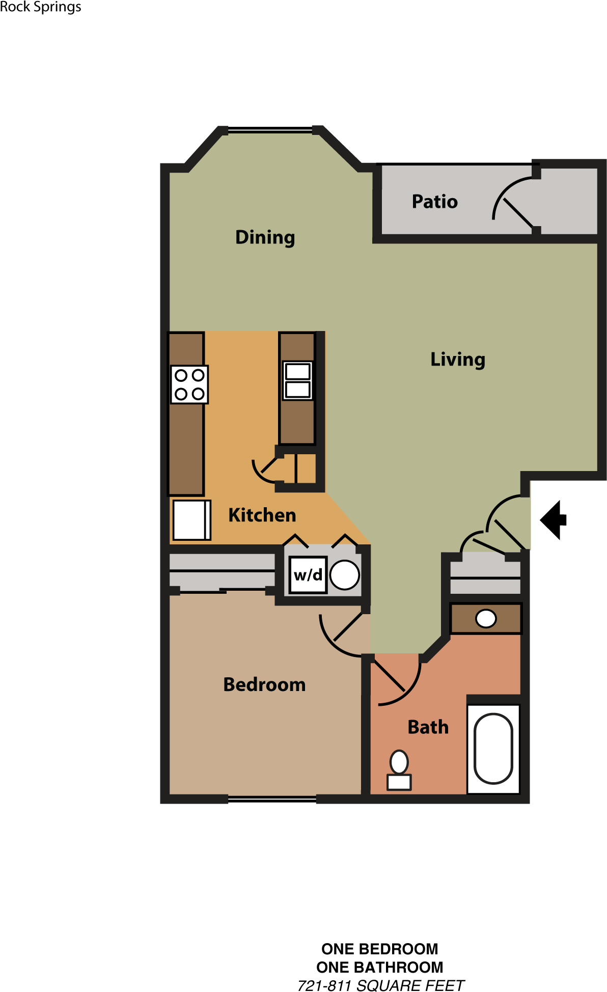 Floor Plans Of Rock Springs Apartments In Cheney Wa - Floor Plan (1536x2048), Png Download