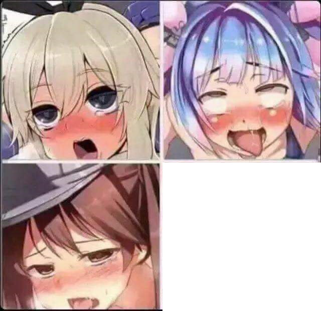Lewd Faces Meme Template - Cartoon (640x620), Png Download