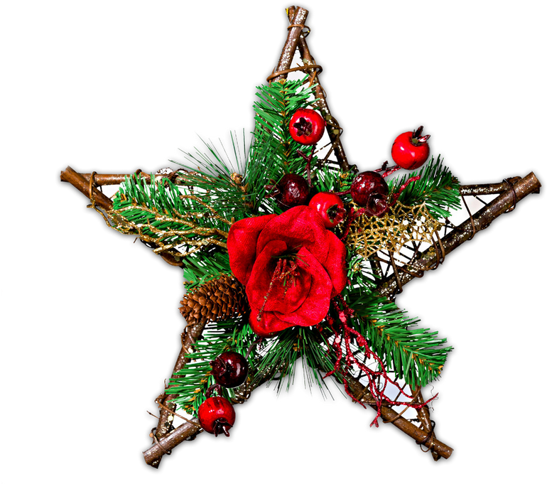 Christmas Stars Clipart Without Background - Christmas Tree Top Transparent Background (1000x696), Png Download