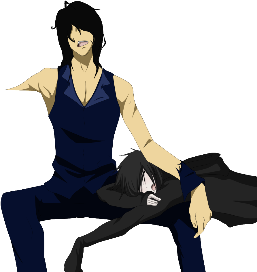 Anime Couple Naruto Rpc Cute Music Pictures, Images - Sitting (928x1023), Png Download