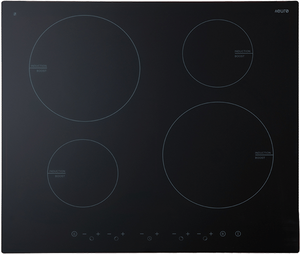 Euro Ect 60icb 60 Cm Induction Electronic Control Ceran (650x650), Png Download