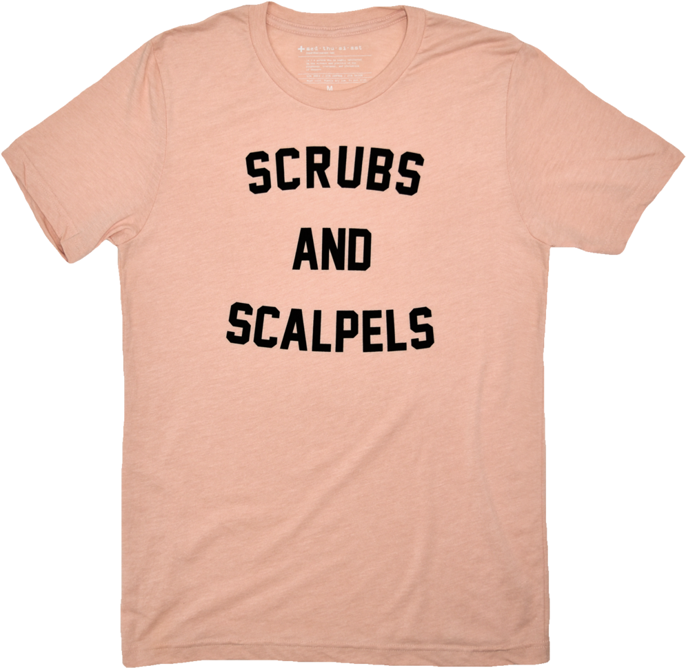 Scrubs And Scalpels Triblend Tee - Rascals Clothing (1024x1024), Png Download