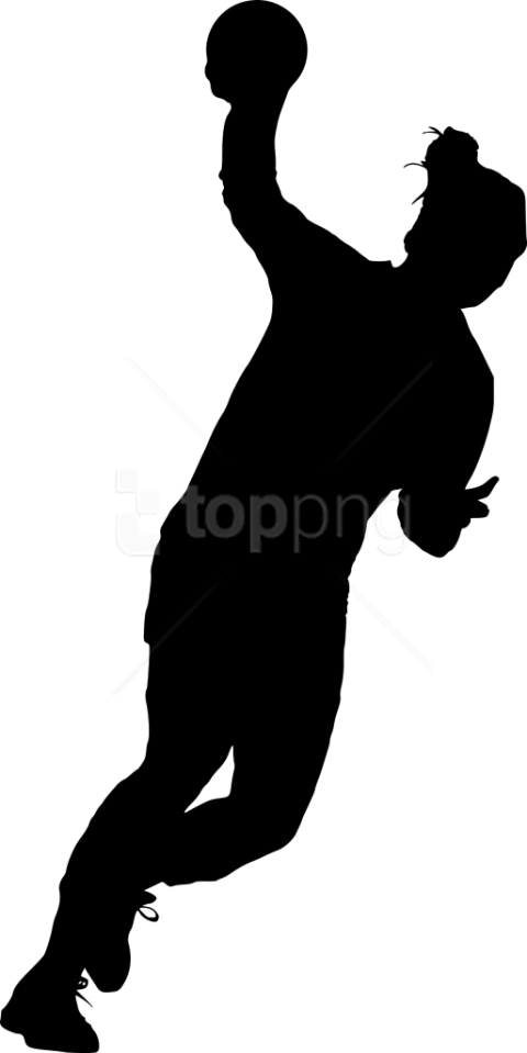 Free Png Sport Handball Silhouette Png Images Transparent - Silhouette (480x959), Png Download