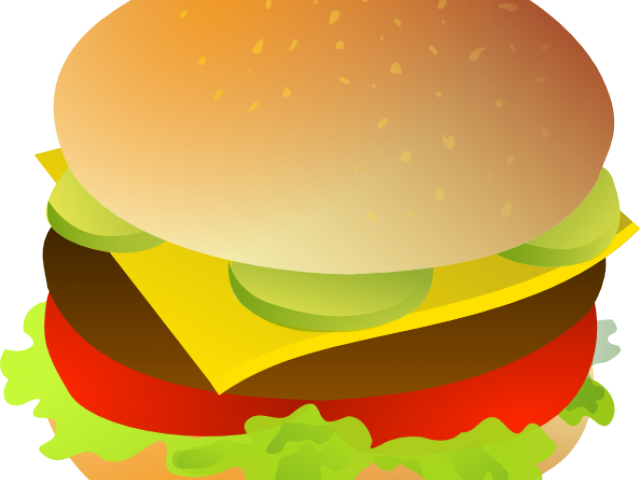 Veggie Burger Clipart Burger Vector - Burger Clipart Transparent Background (640x480), Png Download