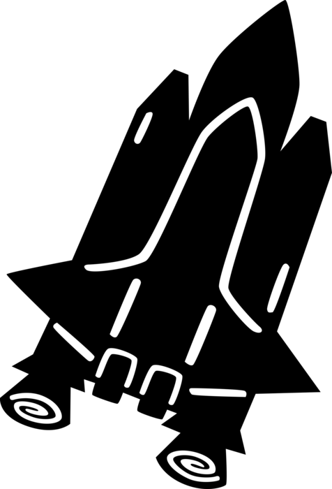 Vector Illustration Of United States Nasa Space Shuttle (476x700), Png Download